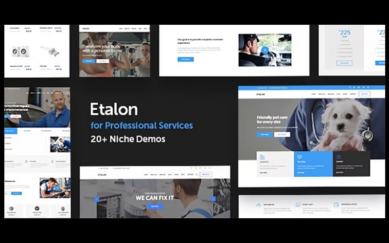 mẫu website Etalon