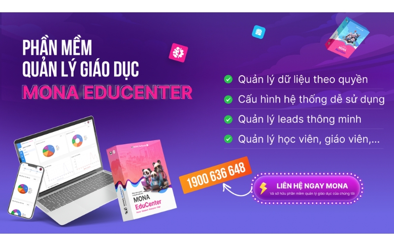 phần mềm giáo dục Mona EduCenter