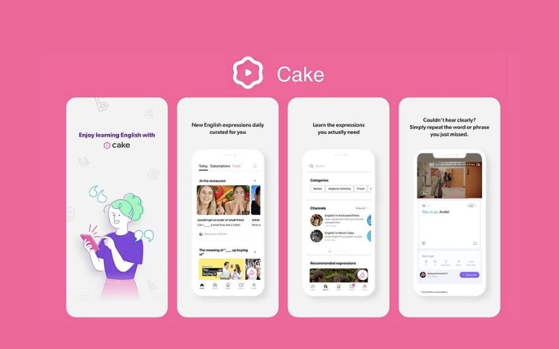 ứng dụng học tiếng anh Cake
