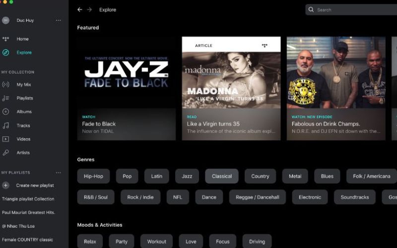 kho nhạc và thể loại