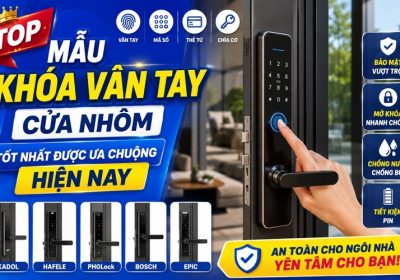 Top Mẫu Khóa Vân Tay Cửa Nhôm Tốt Nhất Được Ưa Chuộng Hiện Nay