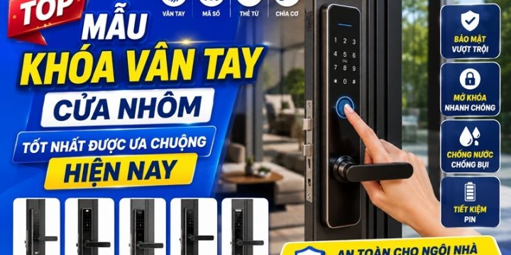 Top Mẫu Khóa Vân Tay Cửa Nhôm Tốt Nhất Được Ưa Chuộng Hiện Nay