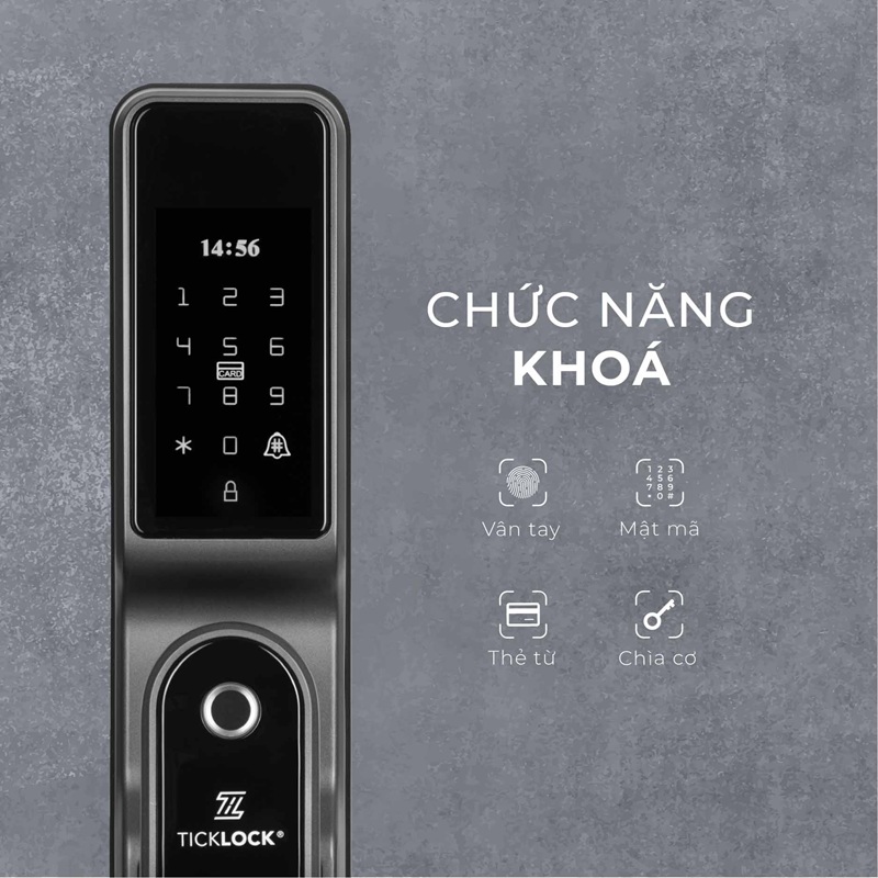 Khóa cửa vân tay TICKLOCK A590